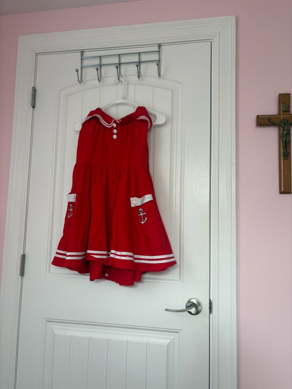 Hell Bunny Nautical dress in red